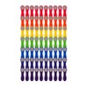 trendfinding 70 rainbow clothes pegs colourful with stainless steel springs
