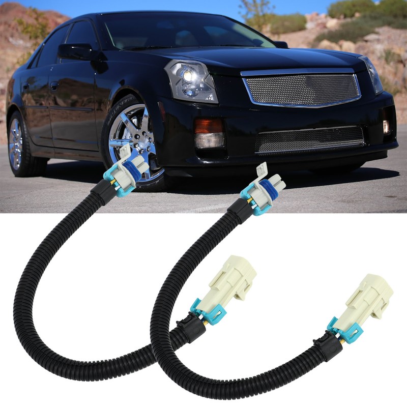 2PCS 12in Oxygen Sensor Wiring Harness Aging Resistant Black Replacement