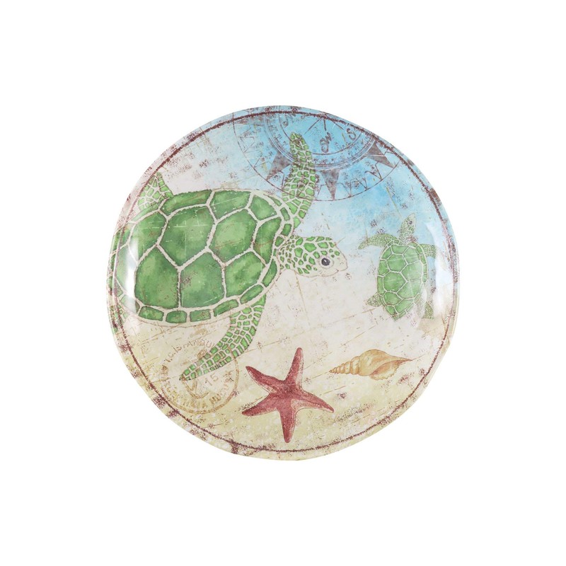 Gourmet Art 4-Piece Sealife Turtle Heavyweight and Durable Melamine 6