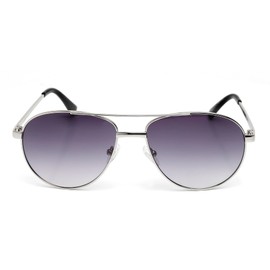 Marcolin Eyewear Women's Metal Sun Glasses Polarized Oval Sunglasses, Shiny Light nickeltin, 58/18/140