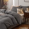 Janlive Washed Cotton Duvet Cover Oueen Ultra Soft 100% Cotton