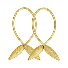 2 Pieces Gold Curtain Tiebacks hooks Hand Knitting Window Holdbacks Holder - DIY Creative Random Modelling European Style Curtain Ropes Drape, Wheat Shape Curtain Clip for Home and Office Decoration