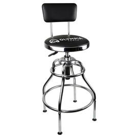 Olympia Tools 82-738 Adjustable Hydraulic Work Stool, Black