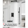 GBBNE Shower Faucet Set 8-Inch Rain Shower System Matte Black