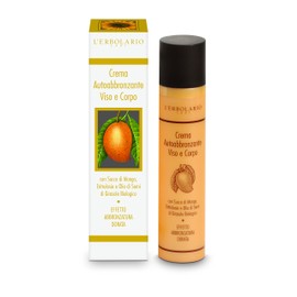 L'Erbolario, Self Tanning Cream for Face and Body with Mango Juice Gradual Tanning 100ml