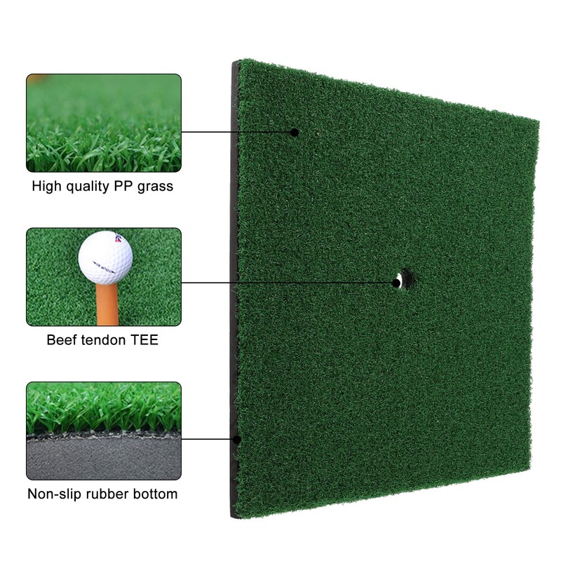 Golf Practice Mat, 30 x 30 cm Golf Mat, Tee