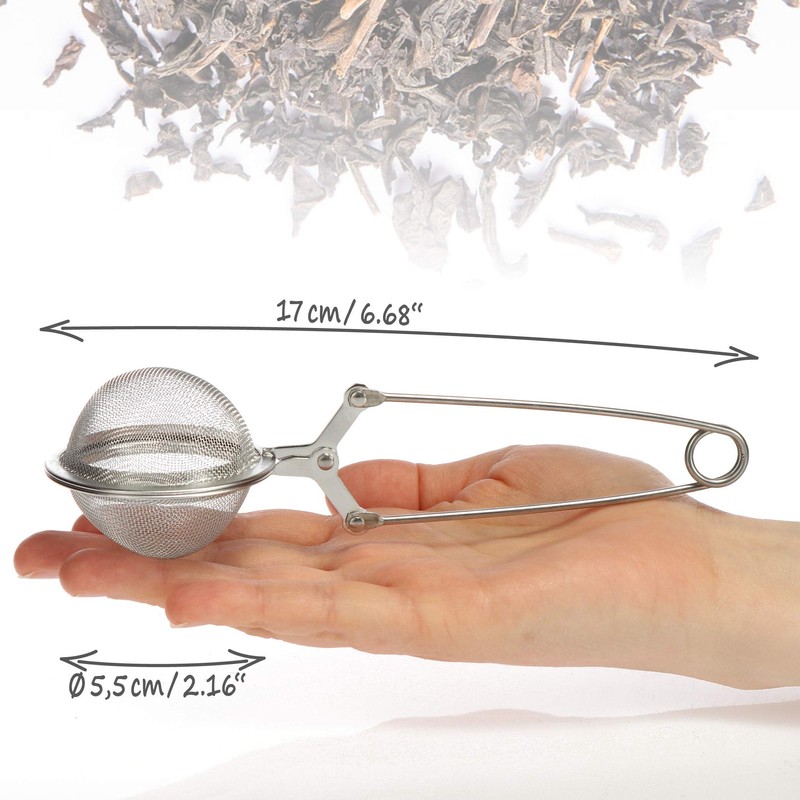 COM-FOUR® Tea Tongs in Various Sizes Stainless Steel Tea Infuser