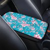 Quelytytrip Cherry Blossom Car Center Console Cover,Comfortable Car Armrest Cover