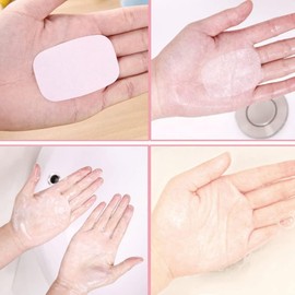 ZhangyiHot 200 pcs Multicolor Portable Soap Pouch Packaging for Kids Adults Students Traveling Hand Washing Scented Foaming Soap Paper Slices Soap Slices Cleansers