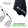 GolfERASERS Premium Microfiber Golf Towel with Clip for Golf Bag,