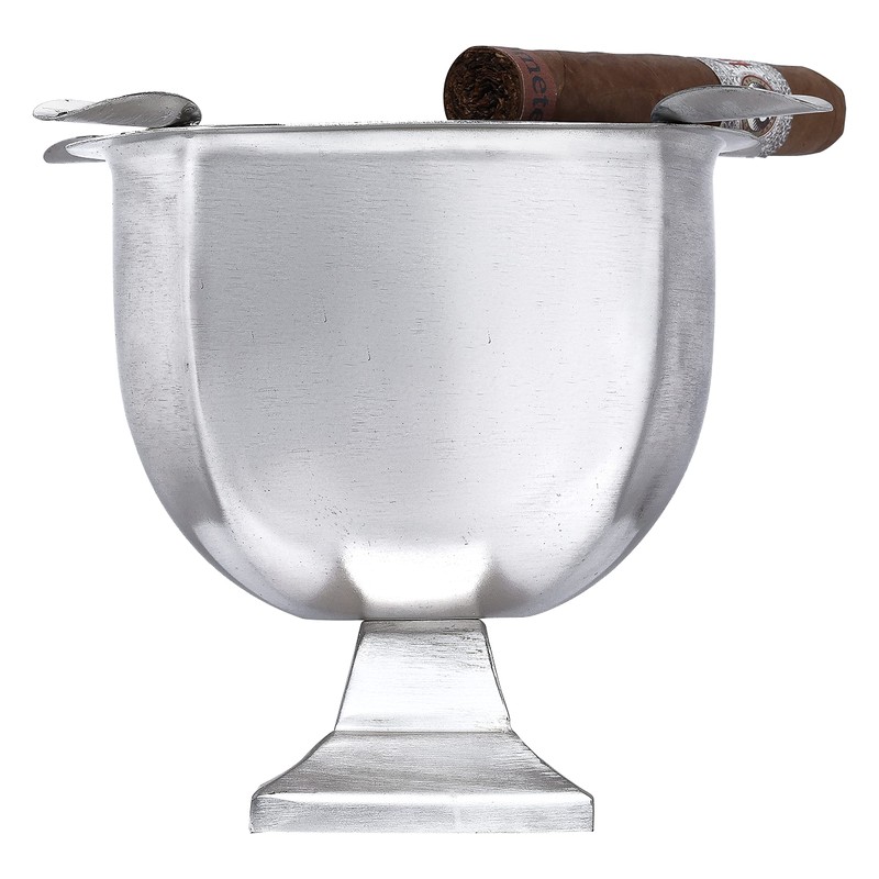 Stinky Cigar Ashtrays Box Pressed Ashtray, Brushed Silver
