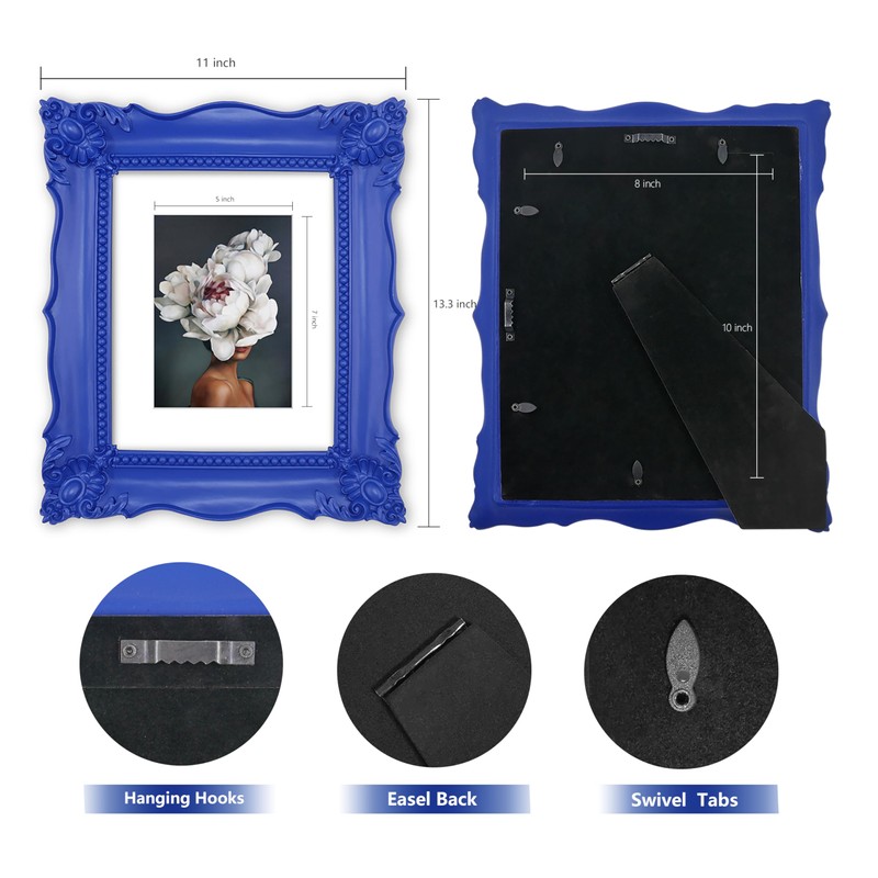 SIMON'S SHOP 8x10 Picture Frame with Mat for 5x7 Photo,