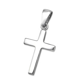 schmuxxi® Cross Chain Pendant 925 Silver I High Quality and Modern I for Communion Confirmation Christening, Sterling Silver, No Gemstone