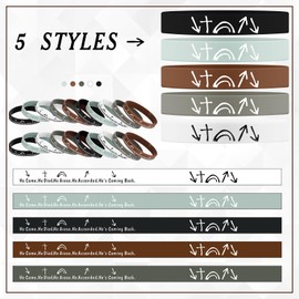 ShinyRelief 50 Pcs Christian Religious Silicone Bracelet Easter Bracelet He Came Died Arose Ascended Coming Back Wristbands Witness Gospel Message Jesus Wristbands Easter Gifts for Women Men