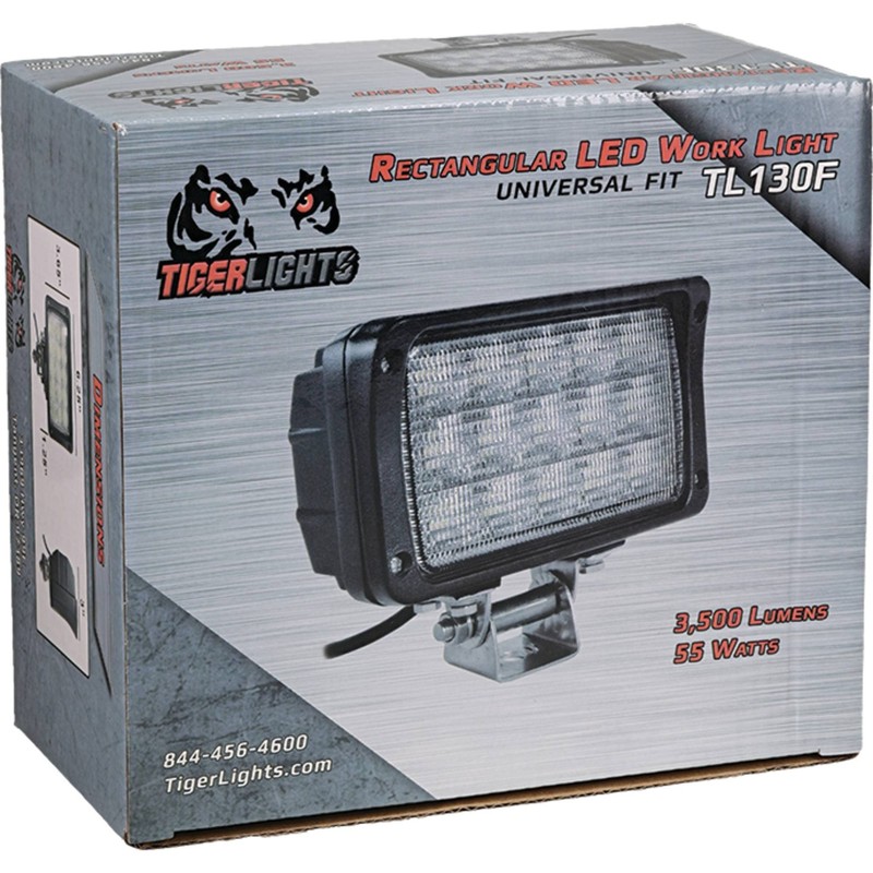 Tiger Lights TL130F LED Rectangular Flood Light 3500 Lumens, 55