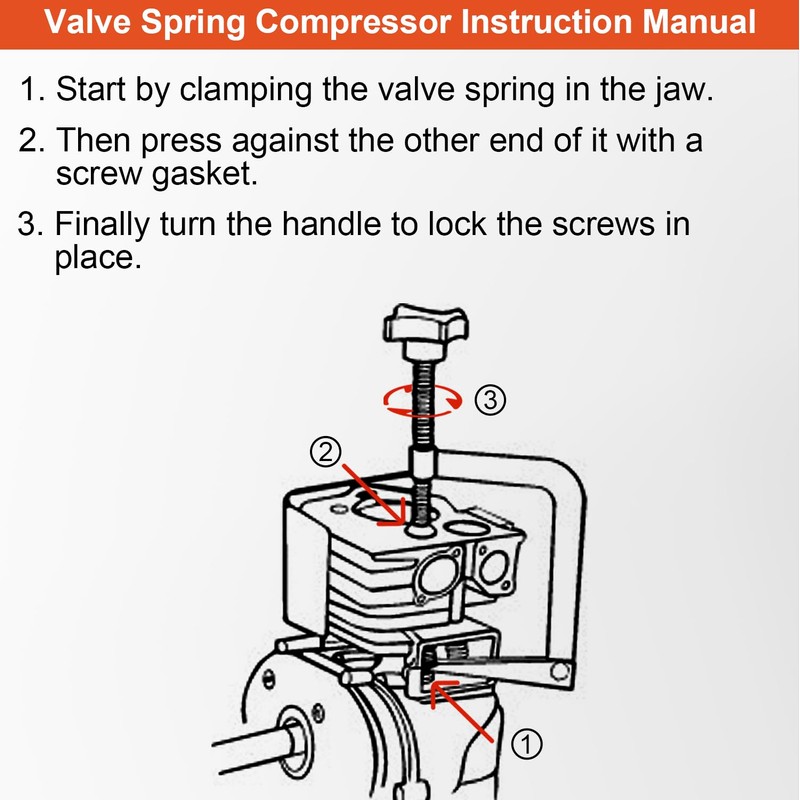 Bedalio 23300 Small Engine Valve Spring Compressor,Two Jaw Sizes-23360 Large