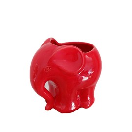 Youfui Cute Succulent Planter Animal Shaped Flower Pot Decor for Home Office Desk (Red)