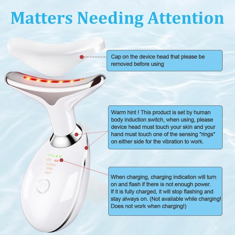 INTENSO Face Massager, Anti-Aging Neck Eye Massager with 7 Colors