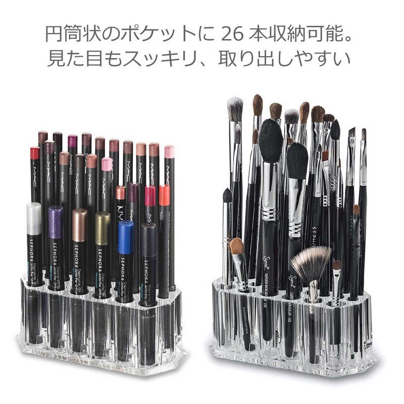 ColorfylCoco Cosmetic Storage, 26 Pockets, Makeup Pencil, Pen Stand, Pen