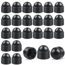 25 Stück Kunststoffkappen Schraubenkappen M8 Schutzkappen für Schrauben M8 Schrauben Abdeckkappen Schraubenkappen für Muttern & Schraubens(Color:Schwarz)