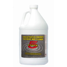 Force 5: Concentrated Outdoor, Concrete, Driveway and Sidewalk Cleaner. Remove, water stains. Dark dirt stains. Heavy Duty. Garage Floors & Warehouse. (1 Gallon)