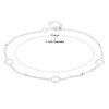 Vanbelle Rhodium Plated 925 Sterling Silver Circle & Beaded Chain