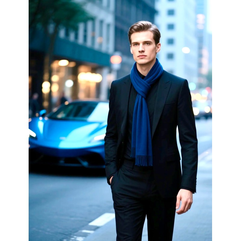 LA FERANI Men's Summer Scarf Cashmere 180 x 70 cm