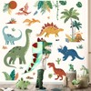 decalmile Large Boho Dinosaurs Wall Decals Dino Animal Tropical Palm