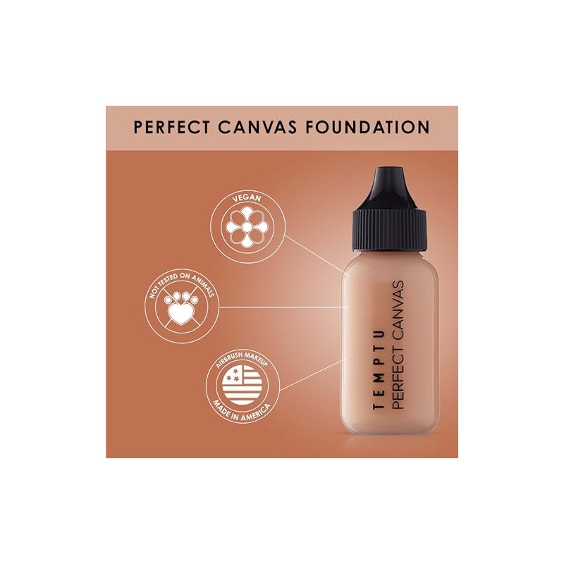 Temptu Perfect Canvas Hydra Lock Foundation, Ivory, 1 Fl Oz