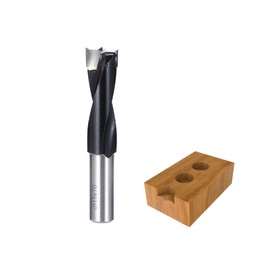 HUHAO Tipped Brad Point Boring Bits for Wood, Carbide Tipped Heavy-Duty Dowel Bit Hole Cutter for Wood Plastic Plywood,13mm Dia x 70mm Long x 10mm Shank, Right Hand Rotation