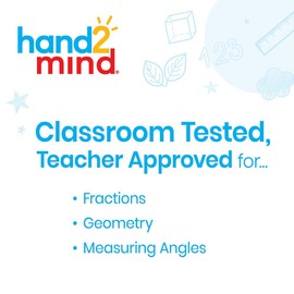 hand2mind Plastic Rainbow Angle Circles for Kids, 7 Different Angles and Degrees, Math Manipulatives for Elementary School, Angle Circle Maker, Geometry Set, Homeschool Supplies (Set of 1)