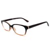 Reading Glass Storm Dark Brown to Xtal Brown Rectangular with +1.5 Power Glass with Acrylic Lens and Optically Correct