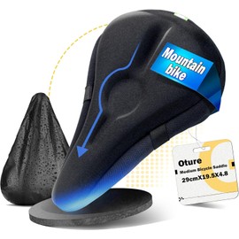 Oture Bicycle Saddle Cover, Ultralight Soft Gel Seat Pad, Slip-resistant Bicycle Saddle with Suspension, Comfortable Breathable Saddle Cover for Riders, Waterproof Rain Cover