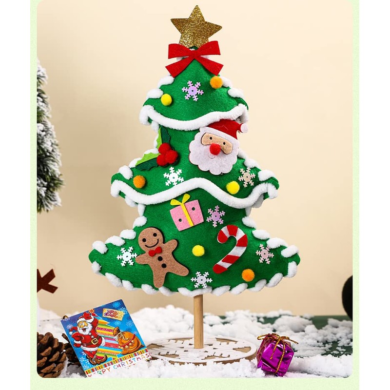 FINGOOO Christmas Miscellaneous Goods Tree Tabletop Figurine DIY Handmade Craft