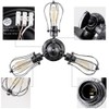 Vintage Ceiling Light Industrial Rotatable Semi-Flush Mount Ceiling Light Metal