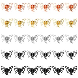 Oblihumoy Small Hair Clips Mini Claw Clips Metal Hair Clips Mini Butterfly Hair Claw Clips Tiny Cute Hair Accessories for Women