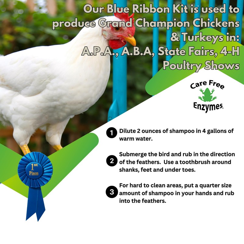 Care Free Enzymes Chicken Shampoo & Poultry Wash, 16 oz,