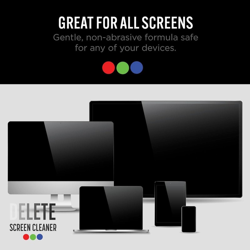 Delete Screen Cleaner 16oz Spray - Premium Streak-Free, Alcohol &