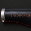 THEODORE CYCLE GRIP Bicycle Grip Italian Genuine Leather (128 Black