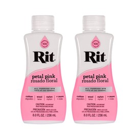 Rit Dye Multi-Purpose Liquid 8 OZ. | Great for Clothing, Accessories, Décor, and Much More | 2-Pack, Petal Pink