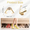 uxcell 2Pcs Metal Shoes Pointed Protector High Heel Toe Caps