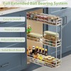Hausvita 3-Tier Pull Out Cabinet Organizer Spice Rack for Narrow