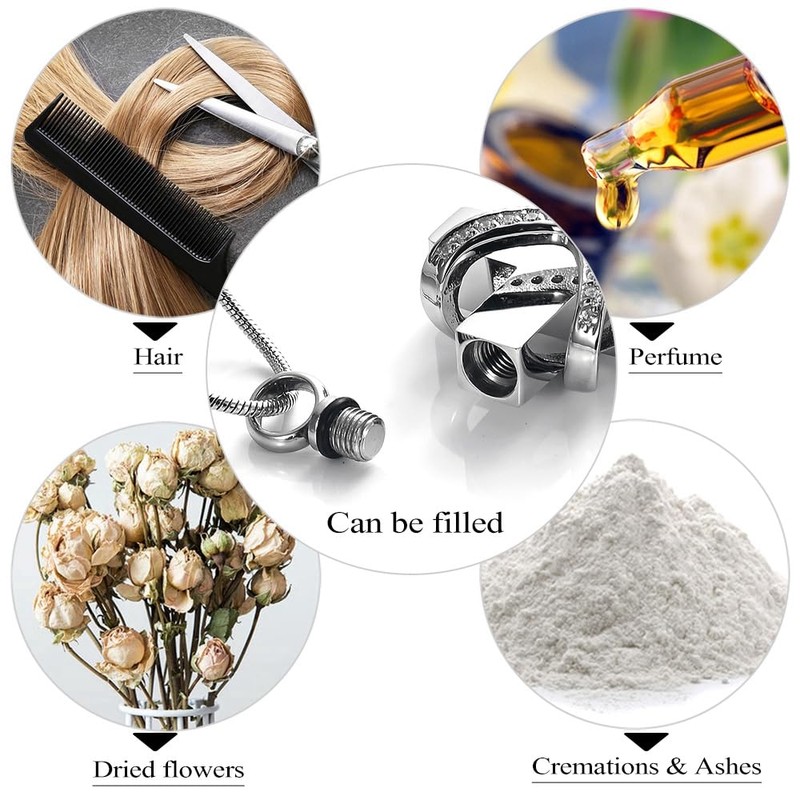 Minicremation Cremation Jewelry for Ashes Cross Urn Necklace for Women