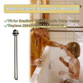 1 Pcs 4500W 240V and 1 Pcs 3500W208V Water Heater Element, Fit for Bradford White Water Heaters, Replace 265-48642-00 415-48642-00 4154864200 Heating Element Heater Parts, Screw-in Type