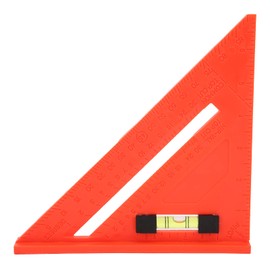 Triangle Ruler，Plastic Composite Speed Square Layout Tool, Triangle Ruler 45 Degree 7in Red Plastic Square Woodwork Measuring Tool Gauge