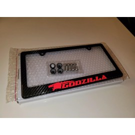 Godzilla GTR (Red) Godzilla GTR 100% Carbon Fiber License Plate Frame Premium