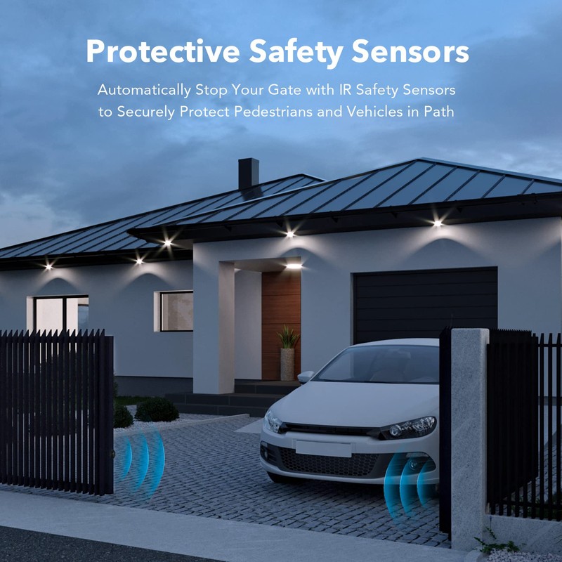 CO-Z Infrared Sensor Kit for Gate Opener, Outdoor Gate Safety