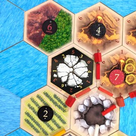Earthquake Mini Hex Disaster Scenario Replacement Robber compatible with Catan's Settlers of Catan and Catan Expansions (3 Pack)