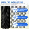 Plastic Chicken Wire Mesh Fence Roll with Zip Ties,15.7inx32.8ft Black,Chicken