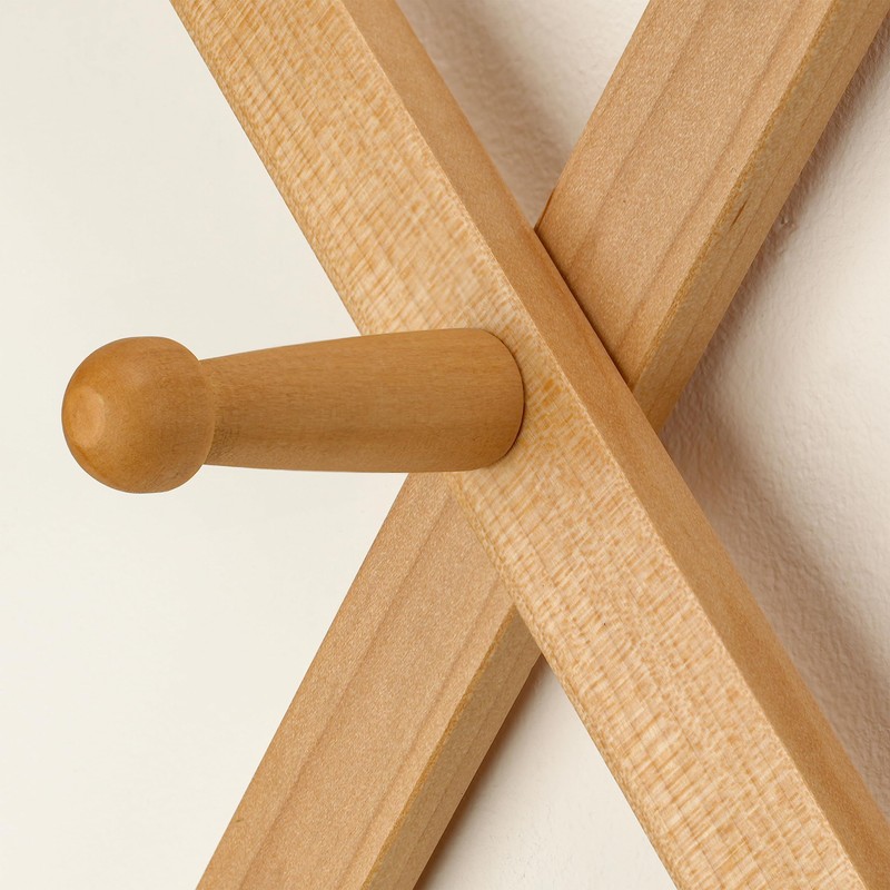 SKOLOO Hat Rack for Wall with 14 Hooks, Solid Wooden,